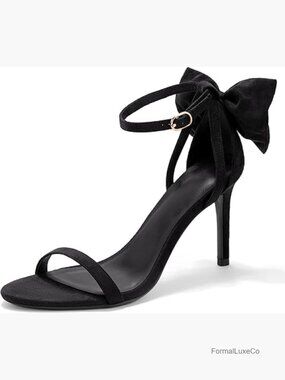 Womens High Heels Open Toe Stiletto Bow Tie Knot Heeled Sandals Wedding Dress
